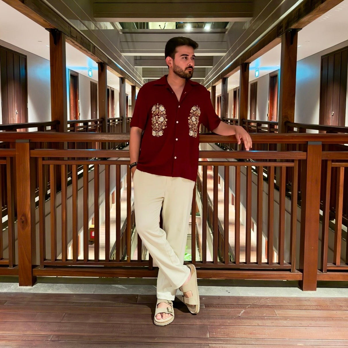 Kashmiri Shirt - Maroon