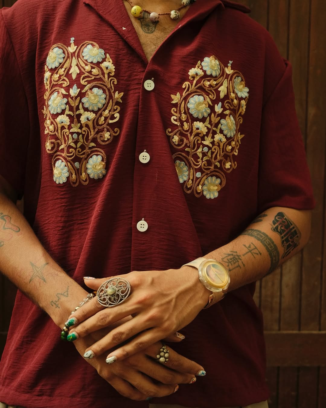 Kashmiri Shirt - Maroon
