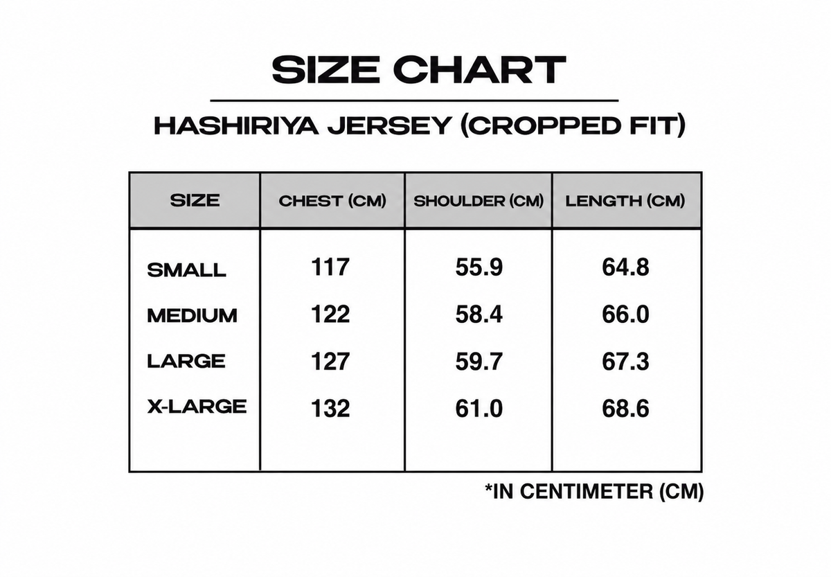 Size Chart (CM)