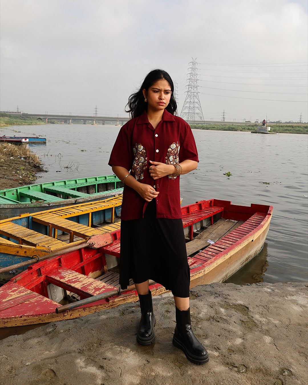 Kashmiri Shirt - Maroon