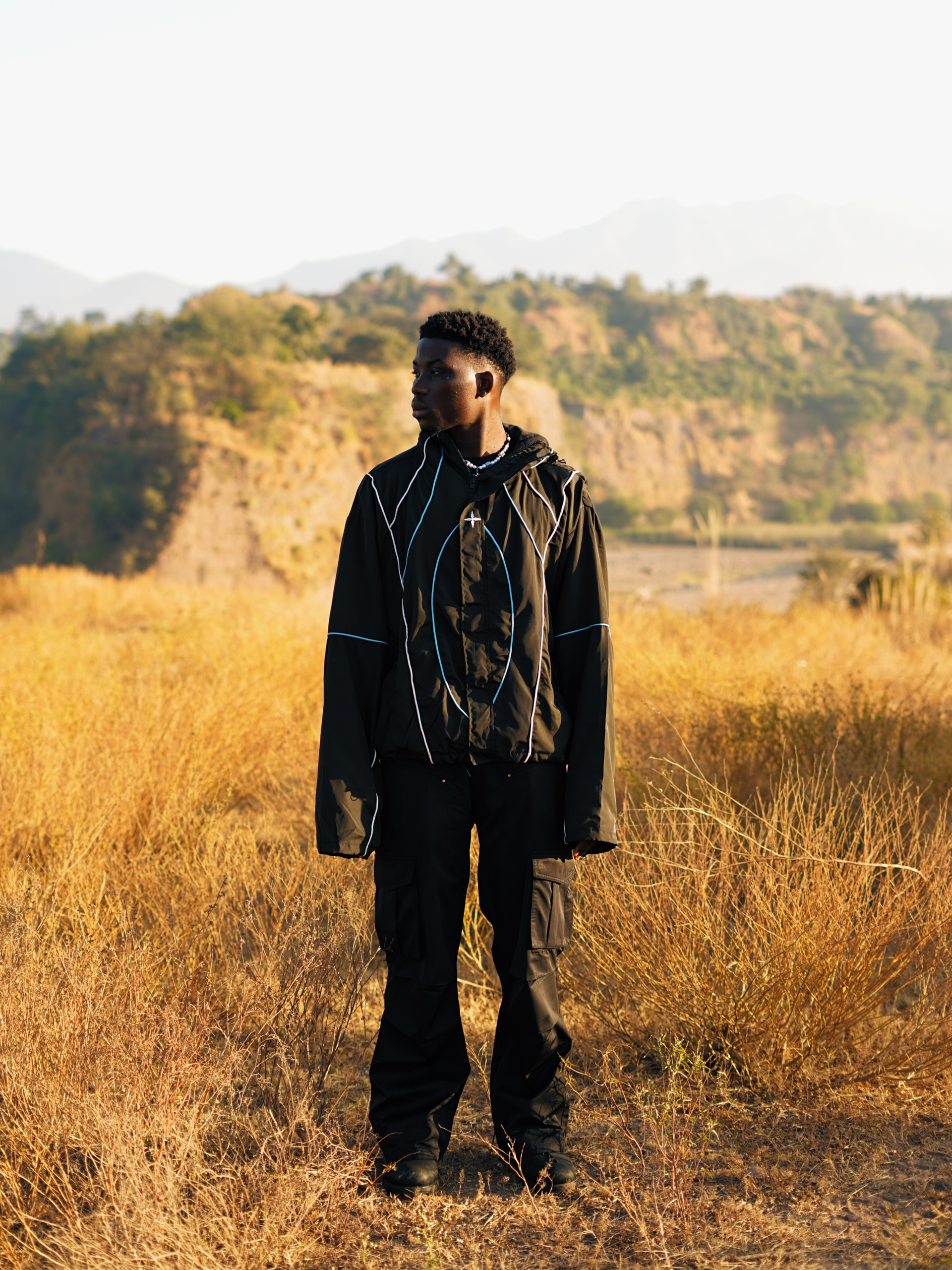 Vortex Jacket — Matte Black Techwear Shell Jacket India | NVRFLD