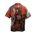 NVRFLD miyuki japanese shirt featuring vibrant traditional Japanese artwork with intricate details on back